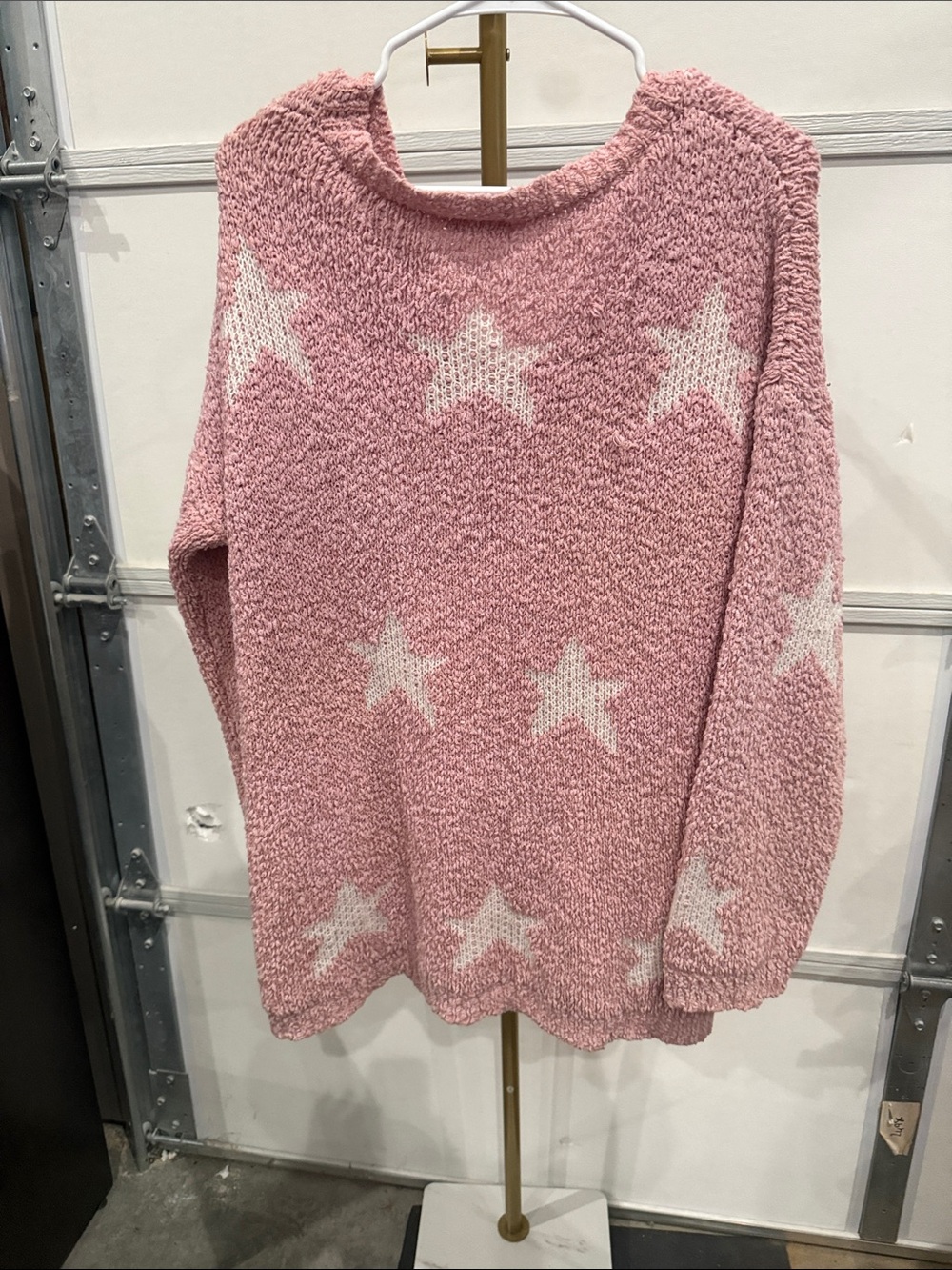 Lilly Pulitzer Pink V-Neck Star Knit Sweater - Picture 3 of 3